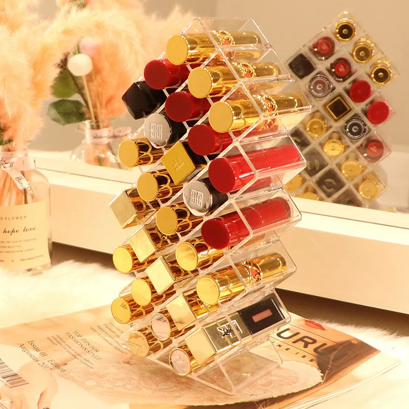 Transparent Lipstick Holder Make-up Organizer Acrylic Lip Gloss Storage Rotating Display StandCosmetic Storage Box Storage Box
Transparent Lipstick Holder Make-up Organizer Acrylic Lip Gloss Storage Rotating Display StandCosmetic Storage Box Storage Box