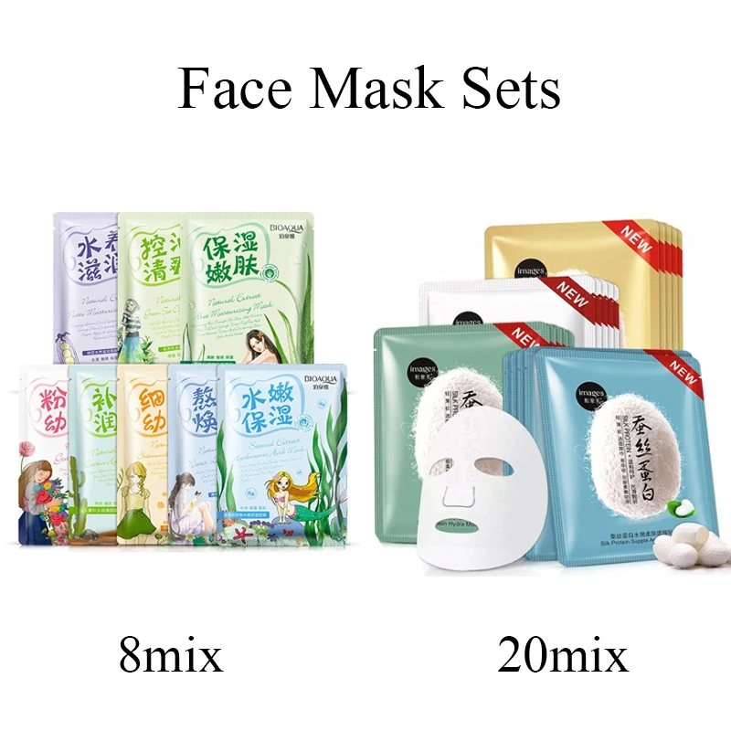 28pcs Bioaqua Face Mask Silk Protein Moisturizing Sheet Mask Facial Masks Oil Control Anti Acne Plant Facial Mask Skin Care Sets
28pcs Bioaqua Face Mask Silk Protein Moisturizing Sheet Mask Facial Masks Oil Control Anti Acne Plant Facial Mask Skin Care Sets