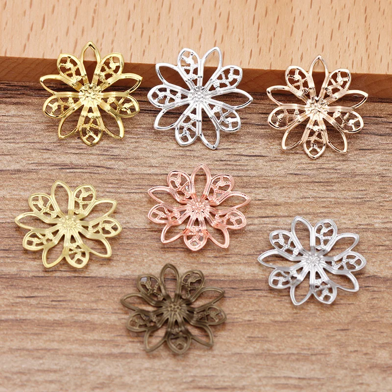 Mibrow 20pcs/lot 7 Colors Copper Filigree Flower Bead Caps Connectors Charms End Flower Beads Cap For IY Jewelry Making Findings
Mibrow 20pcs/lot 7 Colors Copper Filigree Flower Bead Caps Connectors Charms End Flower Beads Cap For IY Jewelry Making Findings