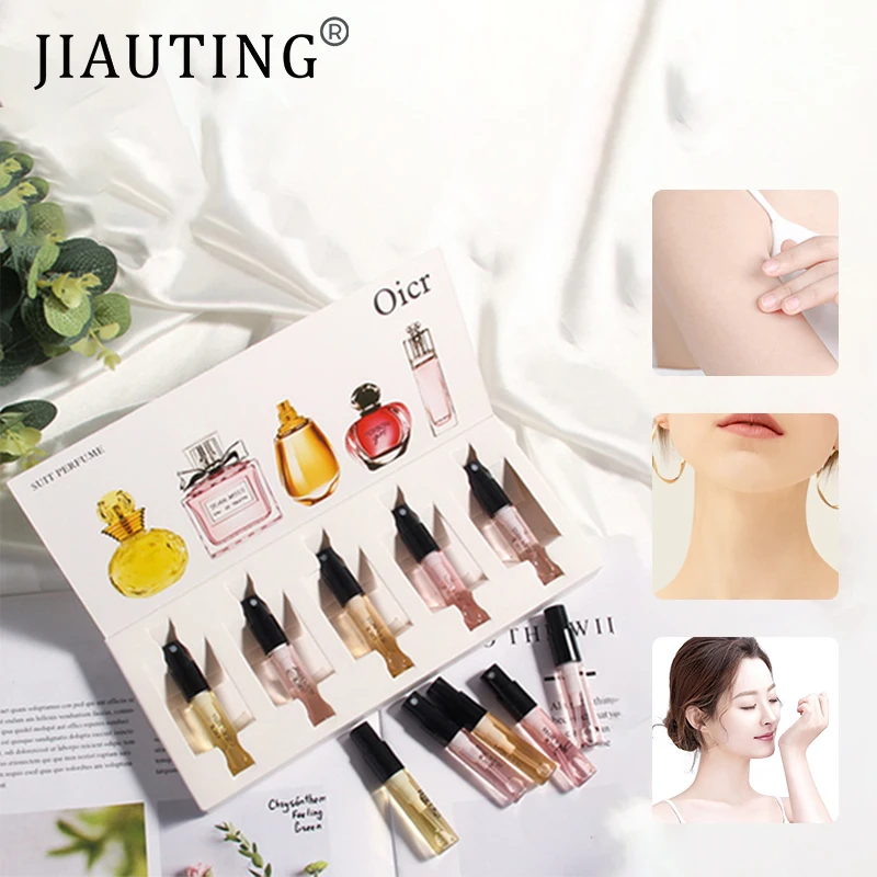 JIAUTING 5 шт./компл. мини духи стойкий аромат для женщин дезодорирующий спрей устраняет запах тела образец духов подарочный набор духов аромат
JIAUTING 5 шт./компл. мини духи стойкий аромат для женщин дезодорирующий спрей устраняет запах тела образец духов подарочный набор духов аромат