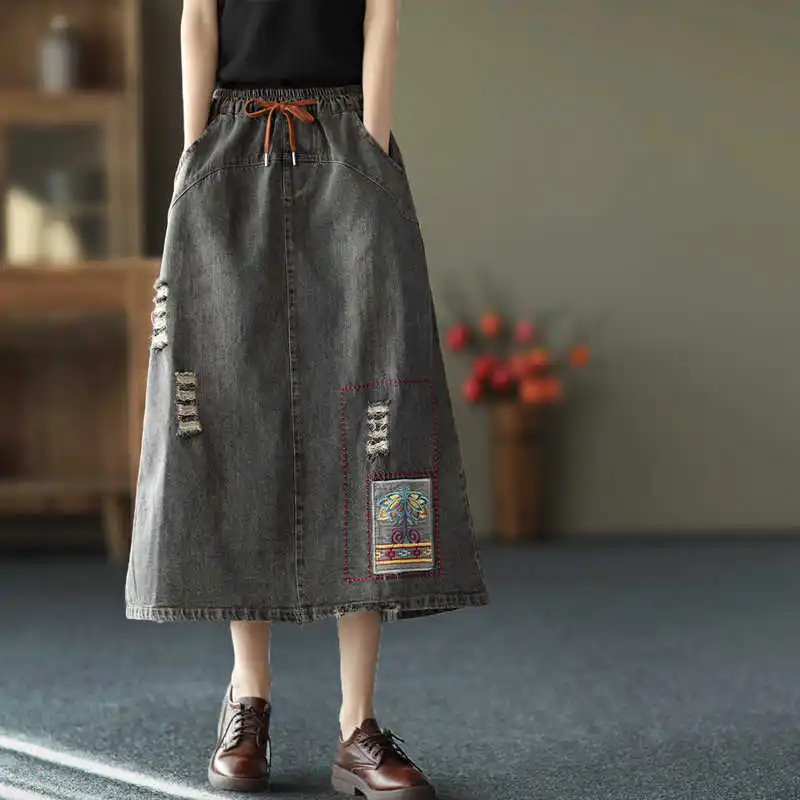 IEQJ 2021 New Summer Fashion High Waist Patchwork Pocket Denim A-line Halfbody Skirt Female Big Bottom Tide WP81805
IEQJ 2021 New Summer Fashion High Waist Patchwork Pocket Denim A-line Halfbody Skirt Female Big Bottom Tide WP81805