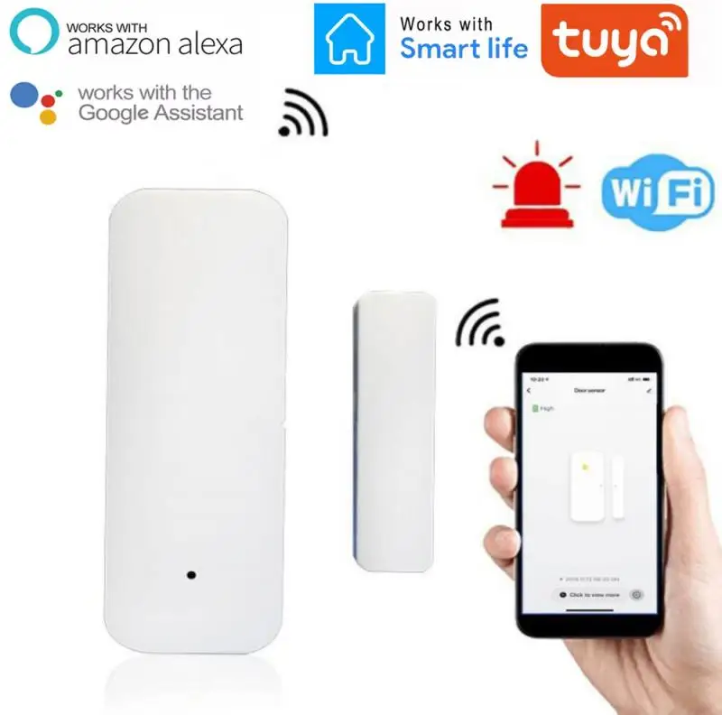 Tuya Smart WiFi Door Sensor Door Open / Closed Detectors WiFi App Notification Alert Security Alarm Support Alexa Google Home
Tuya Smart WiFi Door Sensor Door Open / Closed Detectors WiFi App Notification Alert Security Alarm Support Alexa Google Home