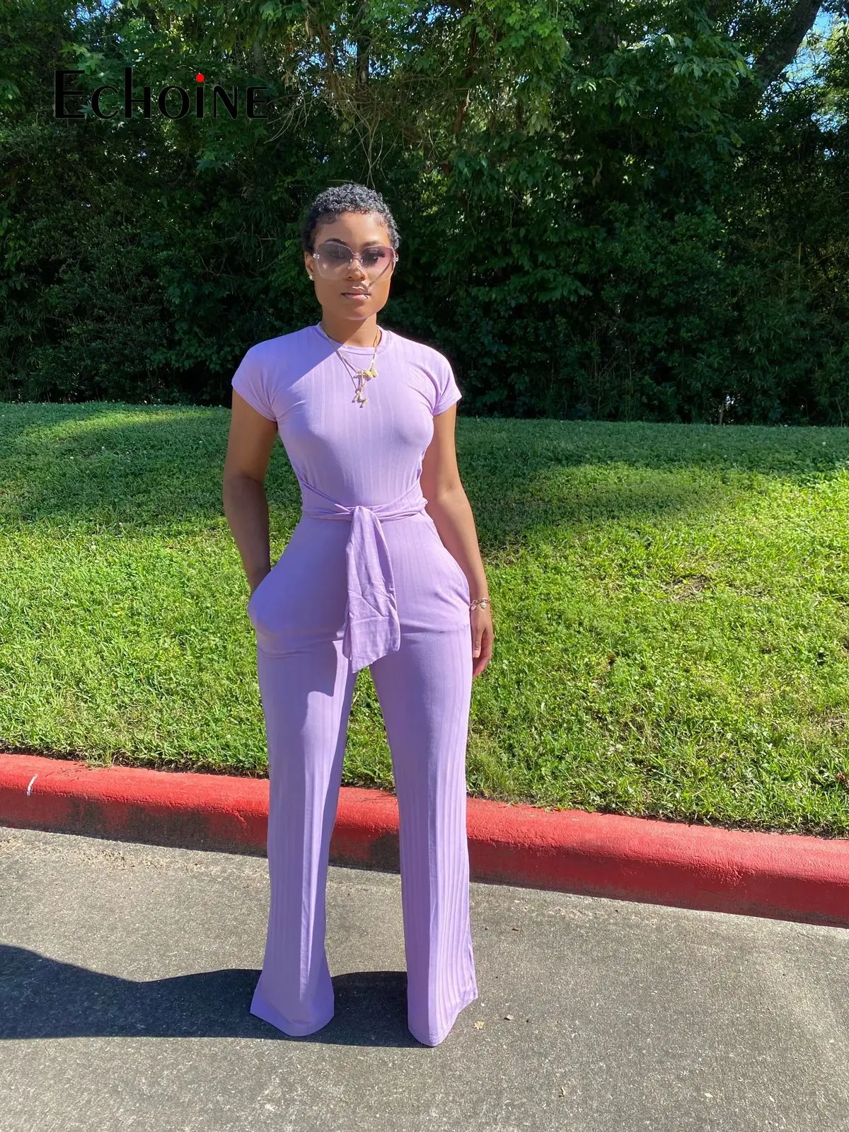 Echoine 2020 Women Solid Knitted Short Sleeve O-neck Jumpsuit Streetwear Vintage Sashes Waist Romper One Piece Playsuit Overalls
Echoine 2020 Women Solid Knitted Short Sleeve O-neck Jumpsuit Streetwear Vintage Sashes Waist Romper One Piece Playsuit Overalls