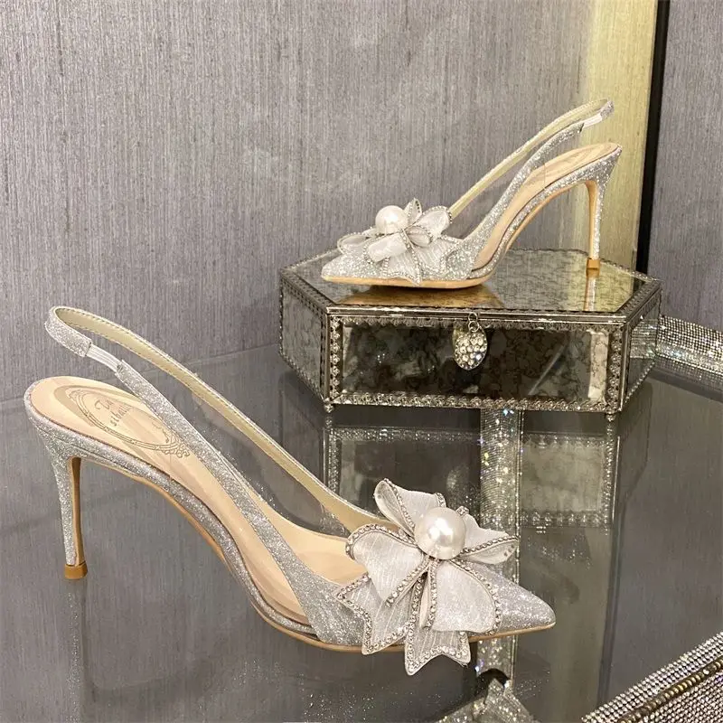 Summer new style butterfly stiletto heels women crystal wedding shoes bride wedding dress princess fairy silver sandals
Summer new style butterfly stiletto heels women crystal wedding shoes bride wedding dress princess fairy silver sandals