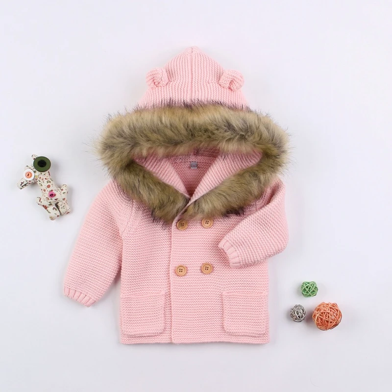 Winter Newborn Baby Warm Coat Toddler Boys Girls Warm Hooded Clothes Fur Collar Knitted Jacket 0-24 Month Cute Baby Clothing
Winter Newborn Baby Warm Coat Toddler Boys Girls Warm Hooded Clothes Fur Collar Knitted Jacket 0-24 Month Cute Baby Clothing