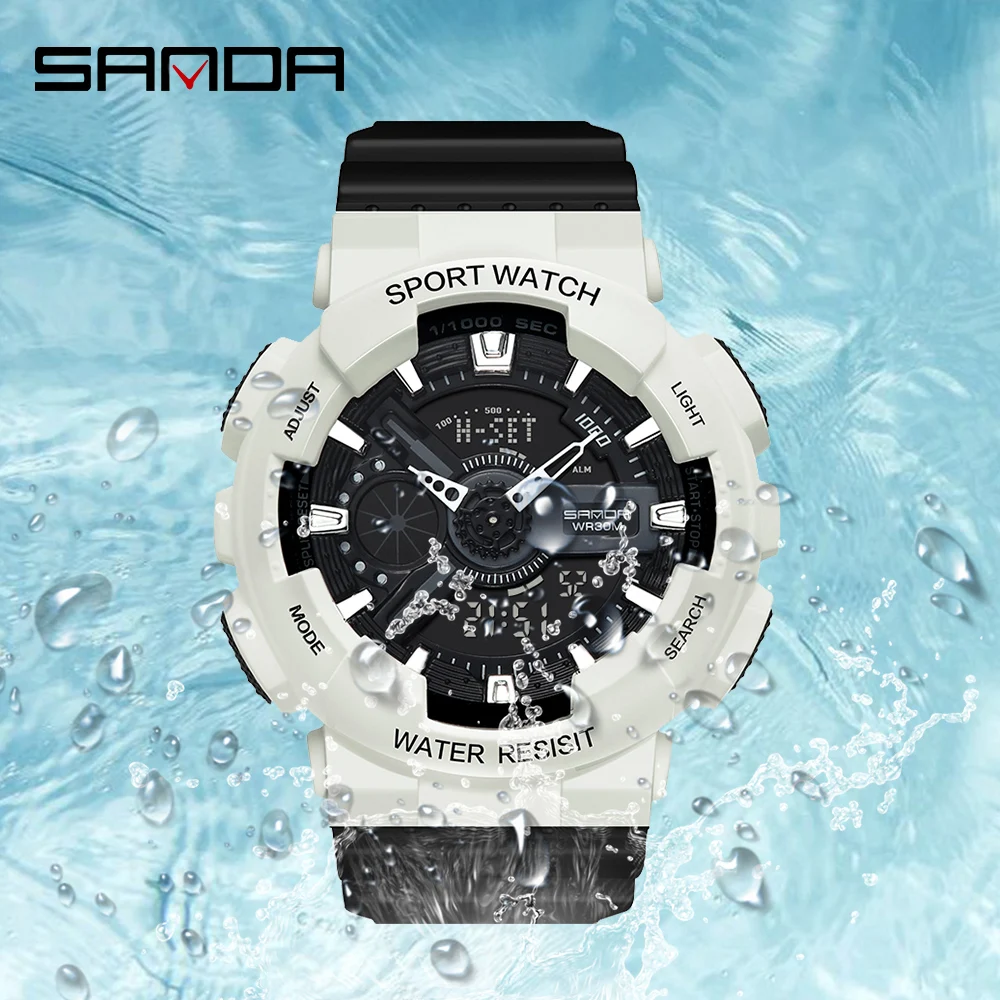 SANDA top luxury brand women sports watch multi-function waterproof LED digital G style relogio masculino | Наручные часы