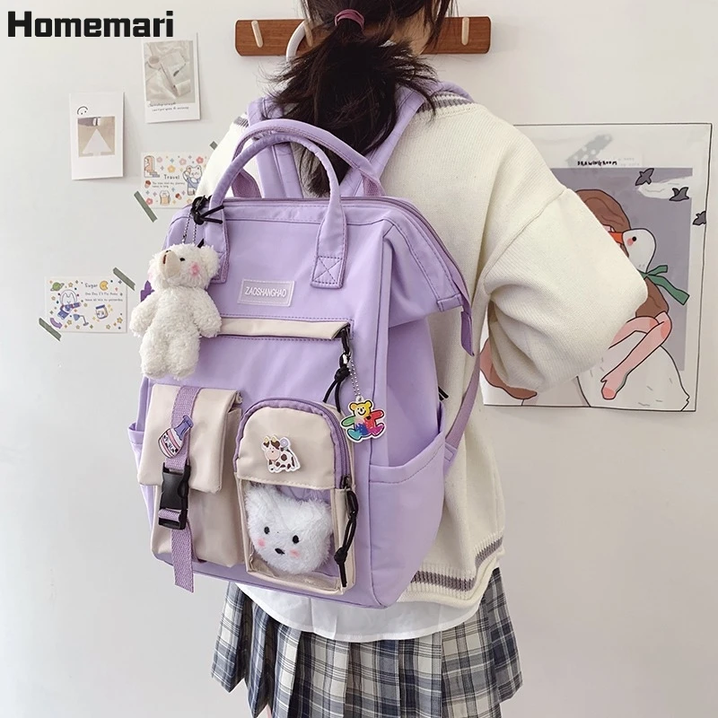 Homemari 2021 Cute Girls Backpack Women Large Capacity Ins Simple School Bags for Teens Female Korean School Student Bookbags
Homemari 2021 Cute Girls Backpack Women Large Capacity Ins Simple School Bags for Teens Female Korean School Student Bookbags