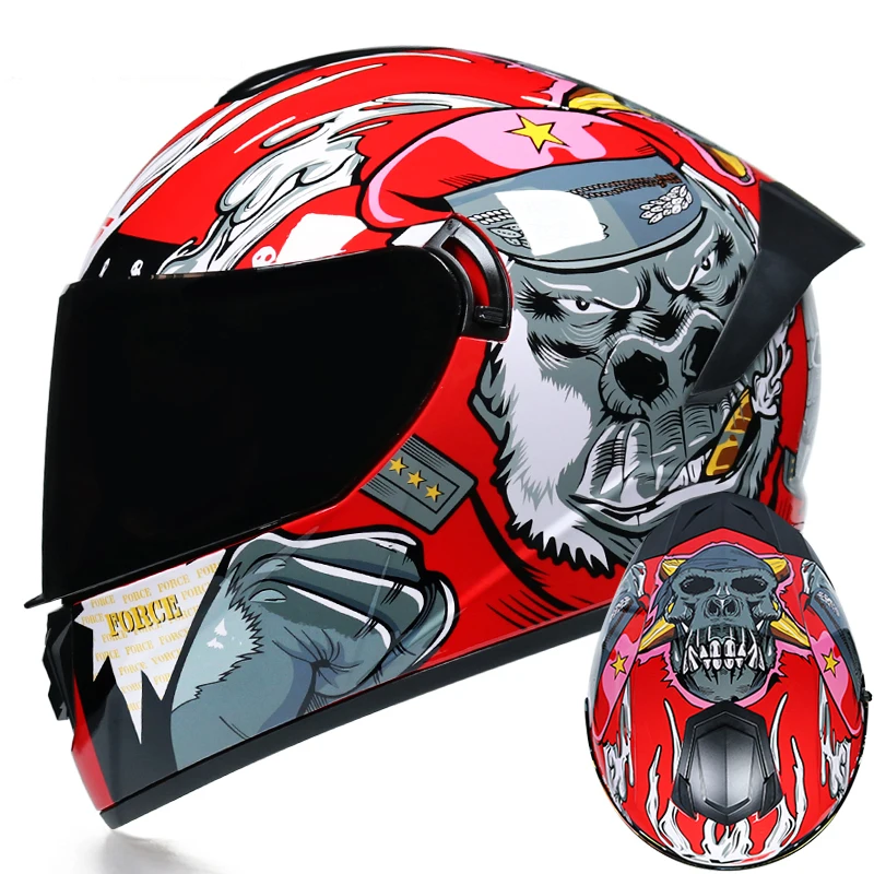 Motorcycle Helmet Full Face Safety Double Lens Removable Washable Lining Racing Casco DOT Approved Black Visor Red Wing Pattern
Motorcycle Helmet Full Face Safety Double Lens Removable Washable Lining Racing Casco DOT Approved Black Visor Red Wing Pattern
