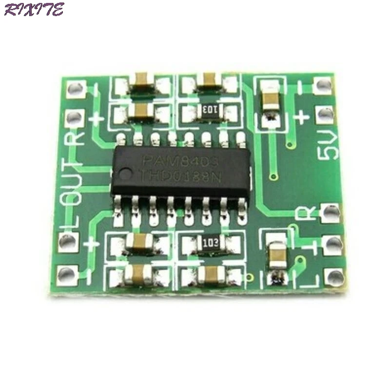 PAM8403 Super Mini Digital Amplifier Board 2 * 3W Class D Digital 2.5V To 5V Power Amplifier Board Efficient
PAM8403 Super Mini Digital Amplifier Board 2 * 3W Class D Digital 2.5V To 5V Power Amplifier Board Efficient