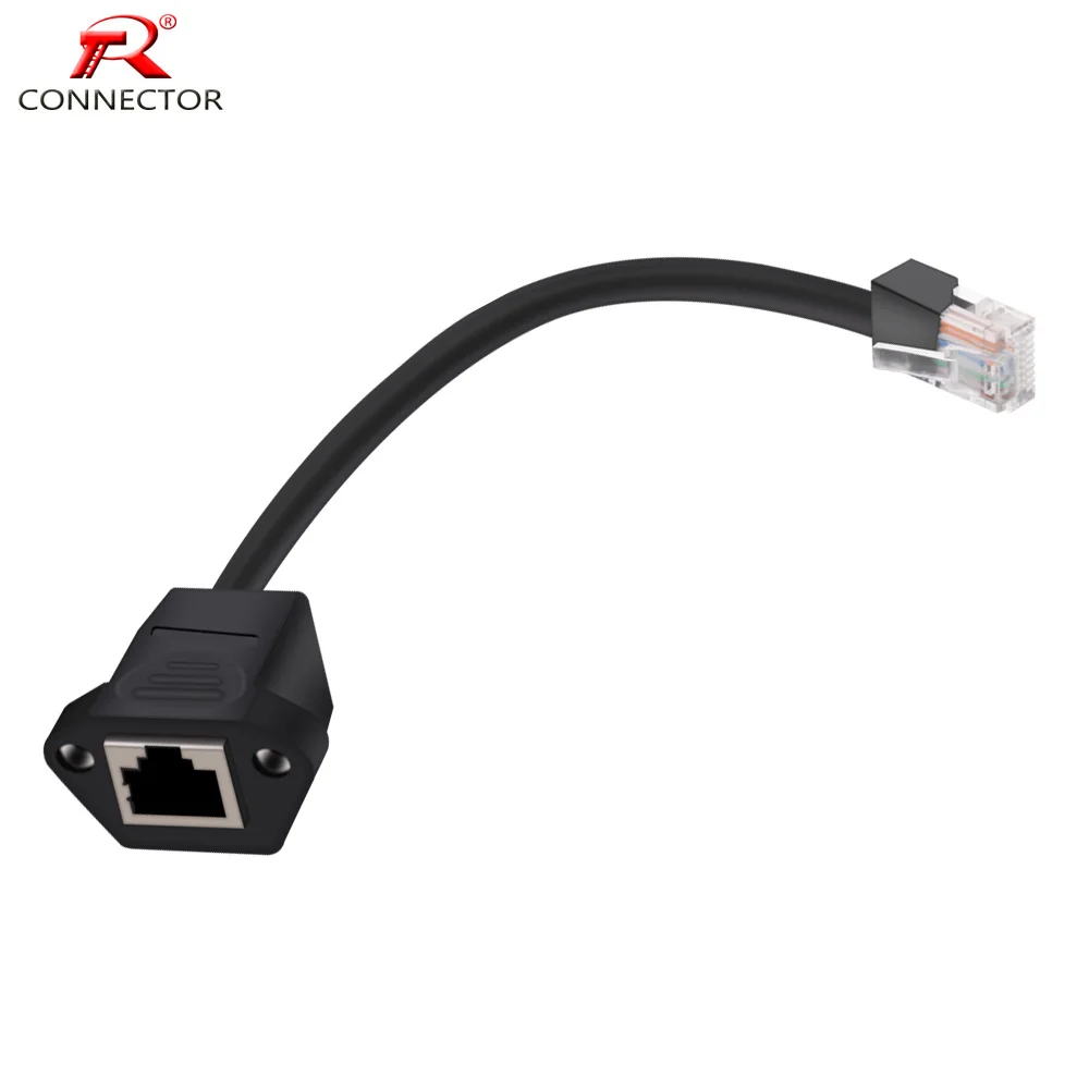 4PCS 8p8c RJ45 cable Connector, shield type, RJ45 male to female, with 15cm cable,PA6 plastic+copper contact 
4PCS 8p8c RJ45 cable Connector, shield type, RJ45 male to female, with 15cm cable,PA6 plastic+copper contact
