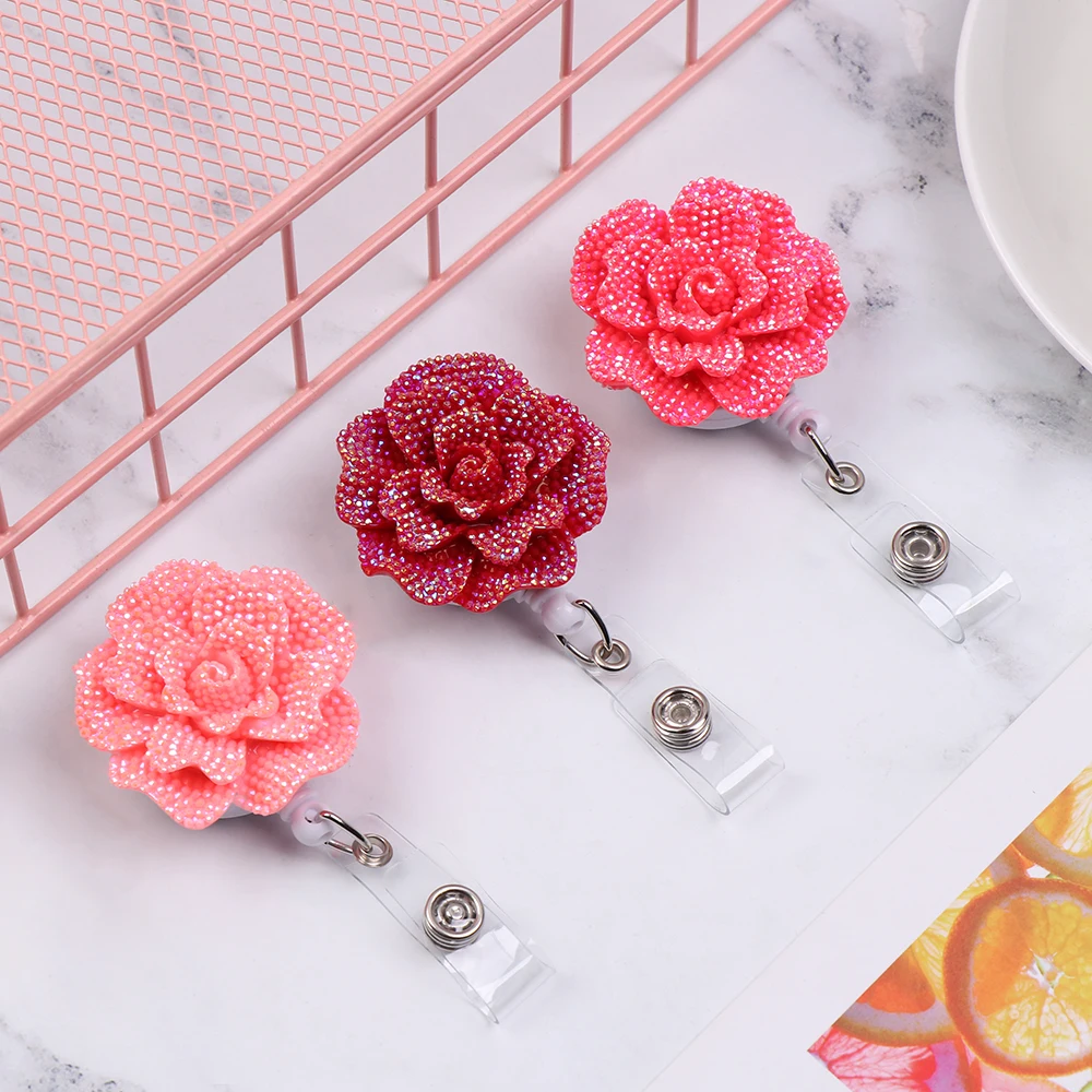1PC New Resin Rose Shape Retractable Nurse Badge Anti-Lost Clip Key Ring Lanyards Doctor ID Card Badge Holder Office Supplies
1PC New Resin Rose Shape Retractable Nurse Badge Anti-Lost Clip Key Ring Lanyards Doctor ID Card Badge Holder Office Supplies