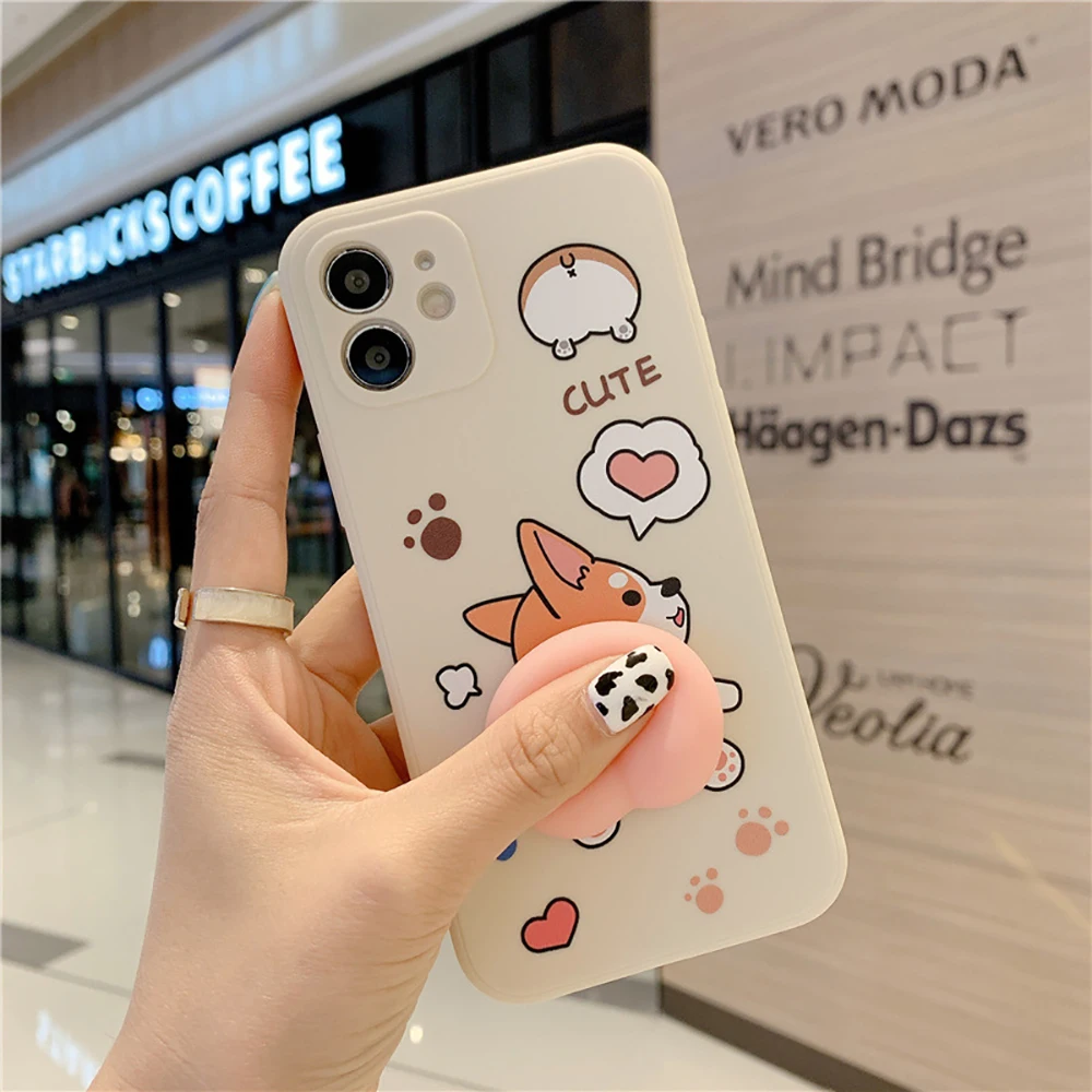 Милый мультяшный чехол для телефона с корги и собакой снятия стресса Xiaomi Mi 6 6X A2 A3 8