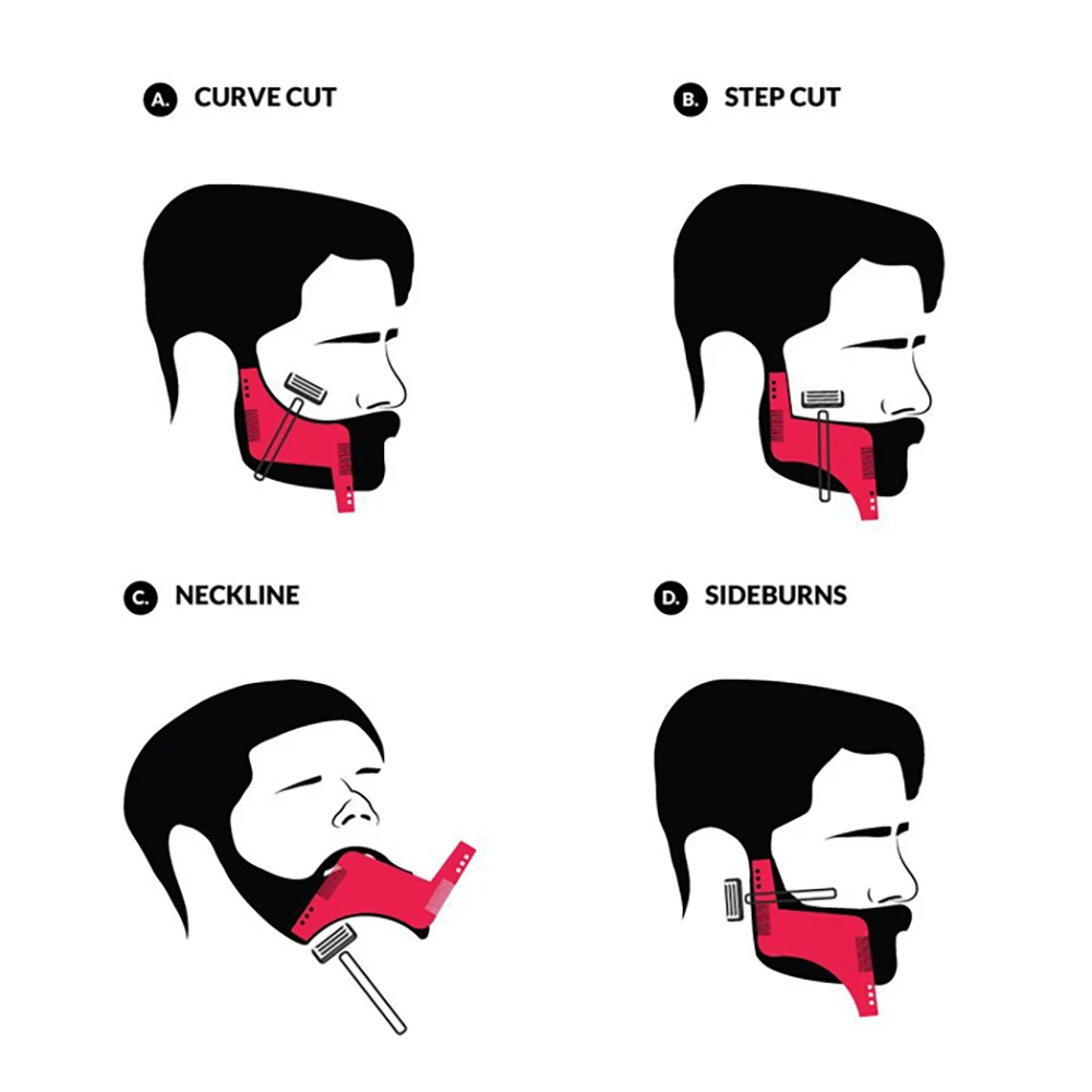 Beard Styling Shape Template Comb Lineup Tool Stencil Guide For Perfect Line Up With Any Beard Razor Electric Trimmer Clipper
Beard Styling Shape Template Comb Lineup Tool Stencil Guide For Perfect Line Up With Any Beard Razor Electric Trimmer Clipper