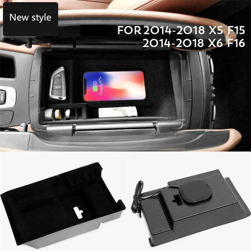 Автомобильный беспроводной подлокотник для смартфона BMW X5 X6 F15 F16 2014-2018
Автомобильный беспроводной подлокотник для смартфона BMW X5 X6 F15 F16 2014-2018