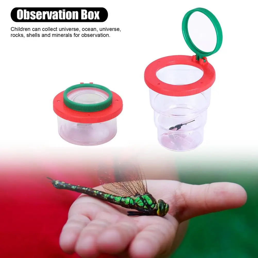 Outdoor Insect Observation Magnifier Box Insect Bug Viewer Tri-Folding Cup Spectator Experiment Education Kids Interactive Toy
Outdoor Insect Observation Magnifier Box Insect Bug Viewer Tri-Folding Cup Spectator Experiment Education Kids Interactive Toy
