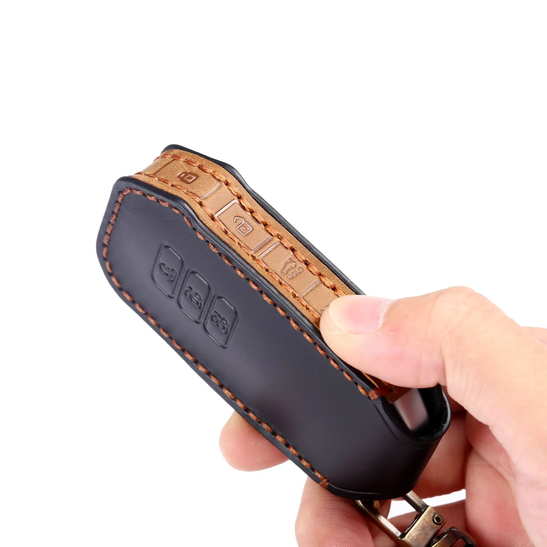 Crazy Horse Skin Leather Car Remote key FOB case cover for Kia K5 2020 2021 Accessories 
Crazy Horse Skin Leather Car Remote key FOB case cover for Kia K5 2020 2021 Accessories