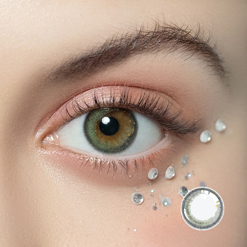 10 шт. (5 пар) контактные линзы с диоптриями зеленого цвета | Красота и здоровье