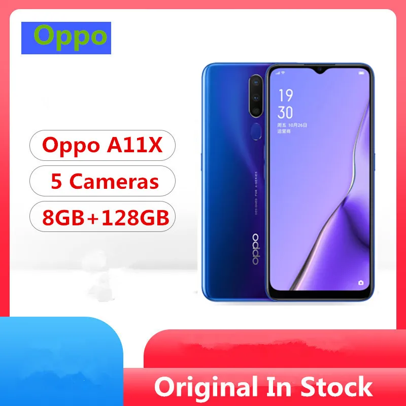 Сотовый телефон Oppo A11X DHL Snapdragon 665 Android 9 0 экран 6 5 дюйма IPS 1600X720 8 Гб ОЗУ 128 ПЗУ 48 МП 5000
