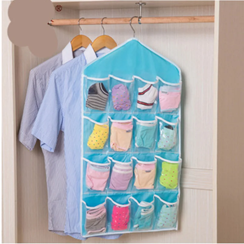 Household 16Pockets Socks Bra Underwear Hanging Organizer Tidy Rack Hanger Storage Door Bag For Bathroom Living Room Sundries
Household 16Pockets Socks Bra Underwear Hanging Organizer Tidy Rack Hanger Storage Door Bag For Bathroom Living Room Sundries