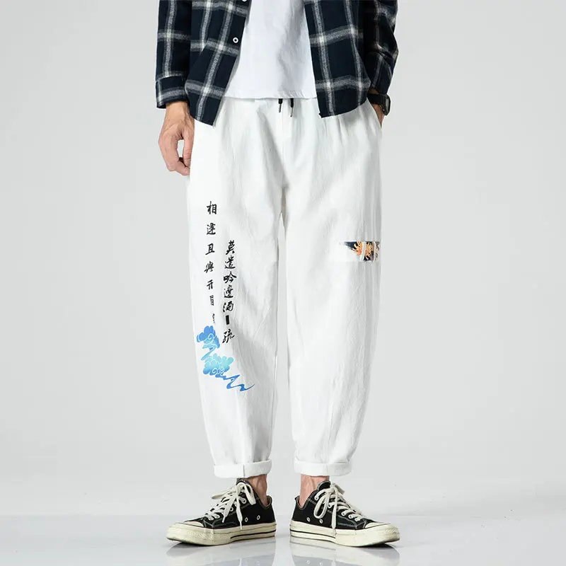 Mannen Joggers Leggings Broek Man Zwart Katoen Comfortabele Broek Zomer Casual Streetwear Losse Broek Japanse Trendy
Mannen Joggers Leggings Broek Man Zwart Katoen Comfortabele Broek Zomer Casual Streetwear Losse Broek Japanse Trendy
