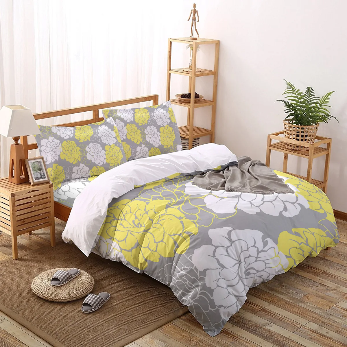 Peony Flower Plant Yellow White Printed Comforter Bedding Set Duvet Cover Sets Pillowcases Bedclothes Bed Linen Queen King Size
Peony Flower Plant Yellow White Printed Comforter Bedding Set Duvet Cover Sets Pillowcases Bedclothes Bed Linen Queen King Size