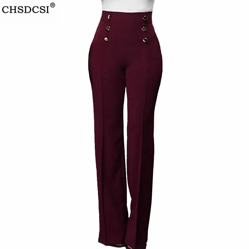 CHSDCSI Buttons High Waisted Straight Trousers Women Zipper-Up Casual Long Wide Leg Pants Female Black White Summer Office New
CHSDCSI Buttons High Waisted Straight Trousers Women Zipper-Up Casual Long Wide Leg Pants Female Black White Summer Office New