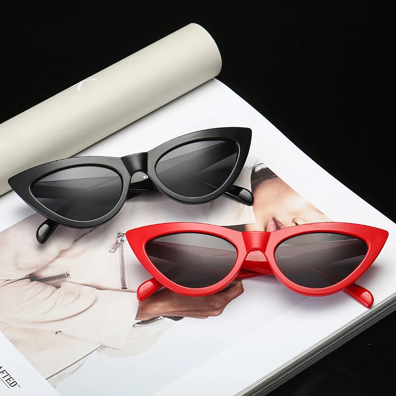 Солнцезащитные очки женские кошачий глаз пикантные модные брендовые