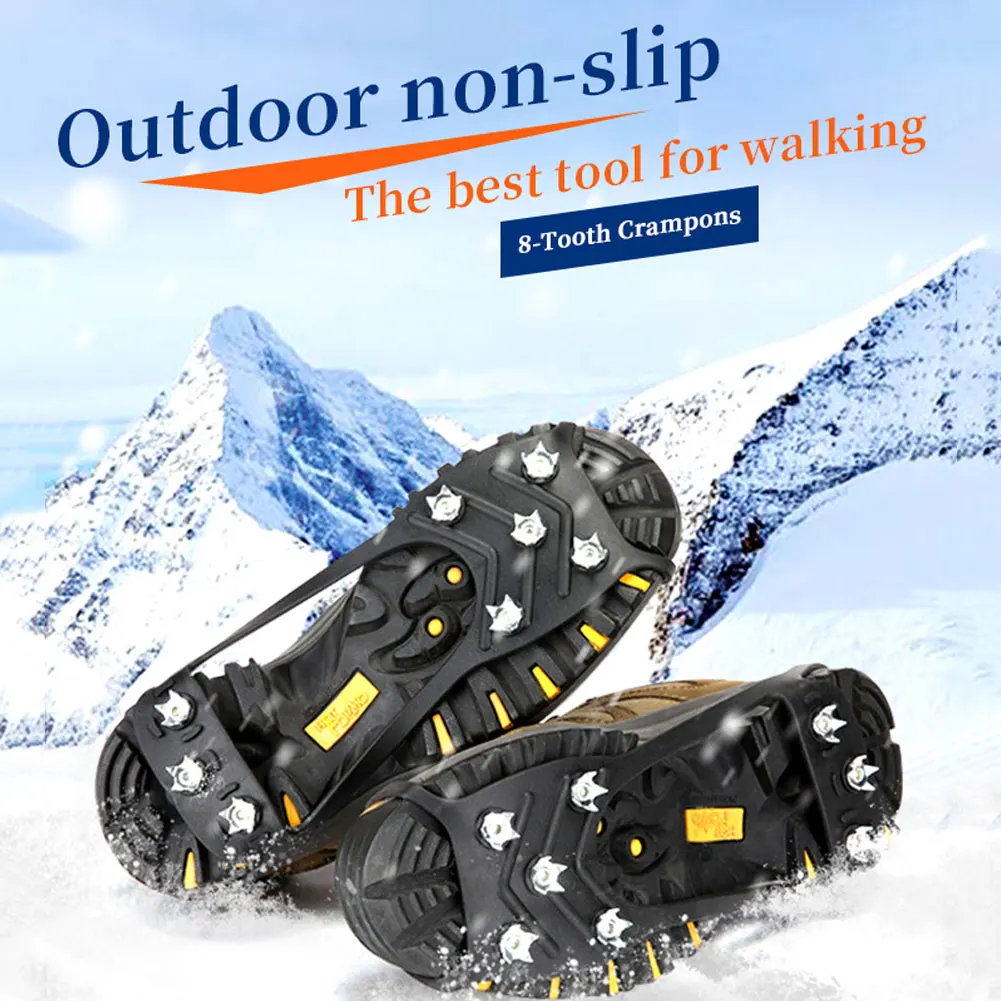 8-Tooth Non-slip Climbing Crampons for Outdoor Winter Walk Ice Fishing Snow Shoes Shoes Manganese Steel Shoe Covers Crampones
8-Tooth Non-slip Climbing Crampons for Outdoor Winter Walk Ice Fishing Snow Shoes Shoes Manganese Steel Shoe Covers Crampones