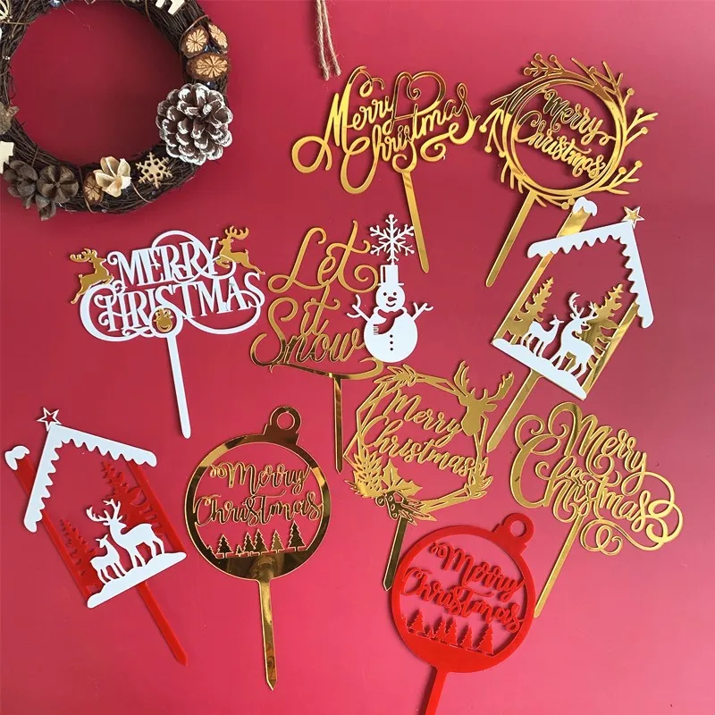 Double Layer Acrylic Cake Topper Cartoon Merry Christmas Snowman Elk Cake Topper Christmas Theme Baking Cake Decorating Tools
Double Layer Acrylic Cake Topper Cartoon Merry Christmas Snowman Elk Cake Topper Christmas Theme Baking Cake Decorating Tools