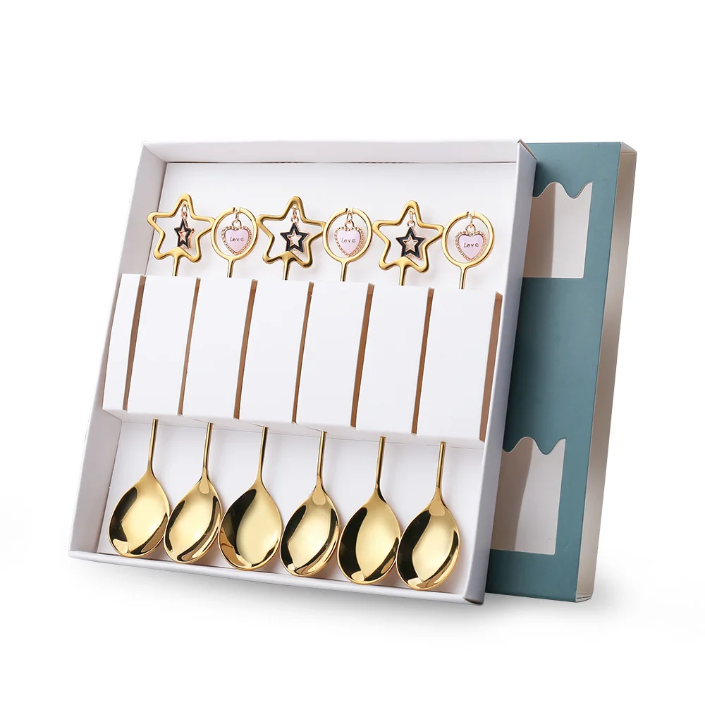 6Pcs/Lot Creative Nordic Colorful Stainless Steel Fruit Spoon Coffee Ice Cream Dessert Spoon Honey Cake Tableware
6Pcs/Lot Creative Nordic Colorful Stainless Steel Fruit Spoon Coffee Ice Cream Dessert Spoon Honey Cake Tableware