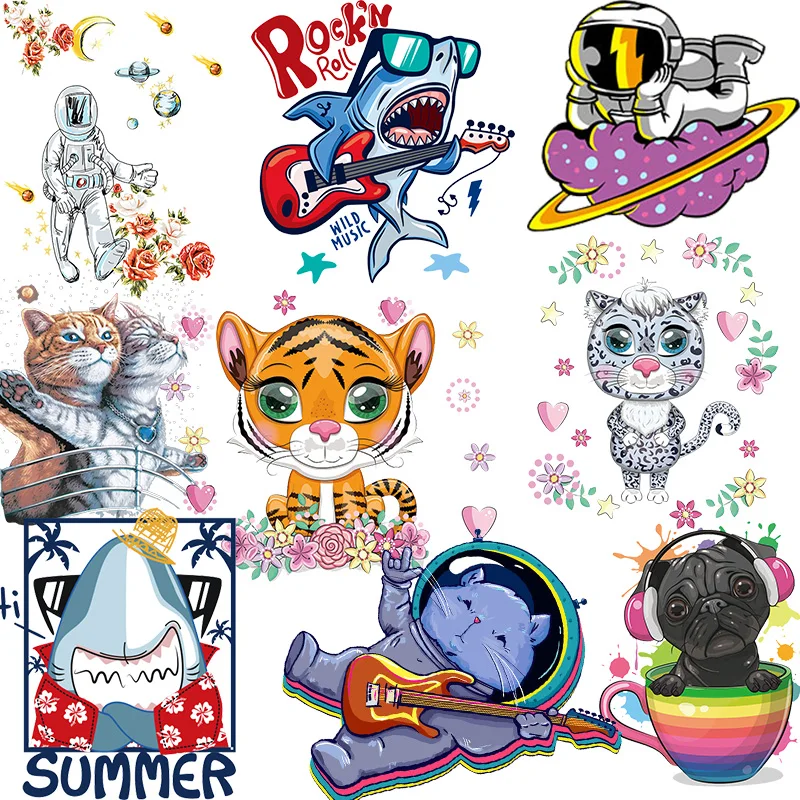 Cartoon Patches Iron On Patches For Children's T-shirt Dresses UFO Astronaut Washable Stickers Heat Press Appliqued Cute Tiger
Cartoon Patches Iron On Patches For Children's T-shirt Dresses UFO Astronaut Washable Stickers Heat Press Appliqued Cute Tiger