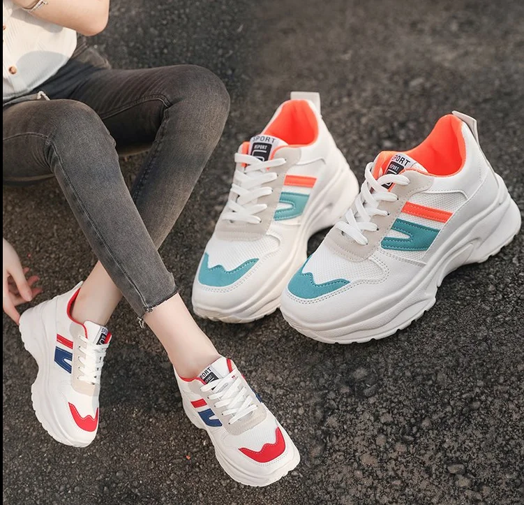 Women Chunky Sneakers Vulcanize Shoes Korean Fashion New Female Black Flat Platform Thick Sole Running Casual Shoe
Women Chunky Sneakers Vulcanize Shoes Korean Fashion New Female Black Flat Platform Thick Sole Running Casual Shoe