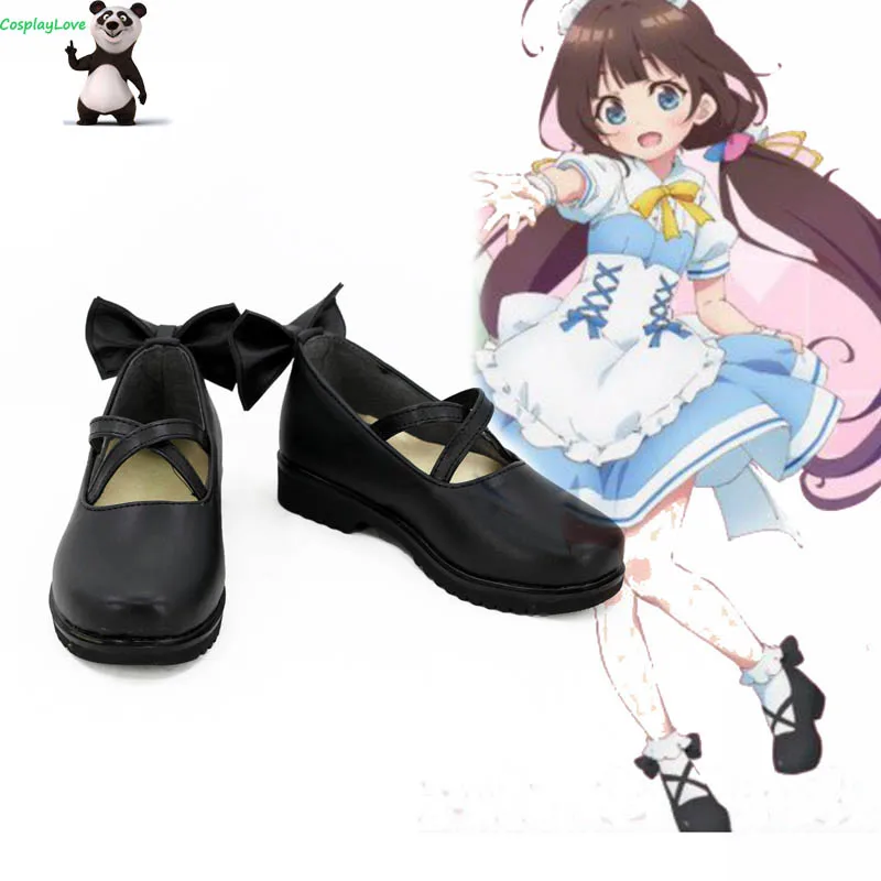 

The Ryuo's Work is Never Done! Ryuuou no Oshigoto! Ai Yashajin Maid Black Shoes Cosplay Long Boots Custom Made