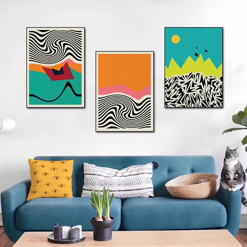 Mid Century Modern Multicolored Abstract Geometric Wall Art Canvas Painting Picture Poster Print Living Room Interior Home Decor
Mid Century Modern Multicolored Abstract Geometric Wall Art Canvas Painting Picture Poster Print Living Room Interior Home Decor