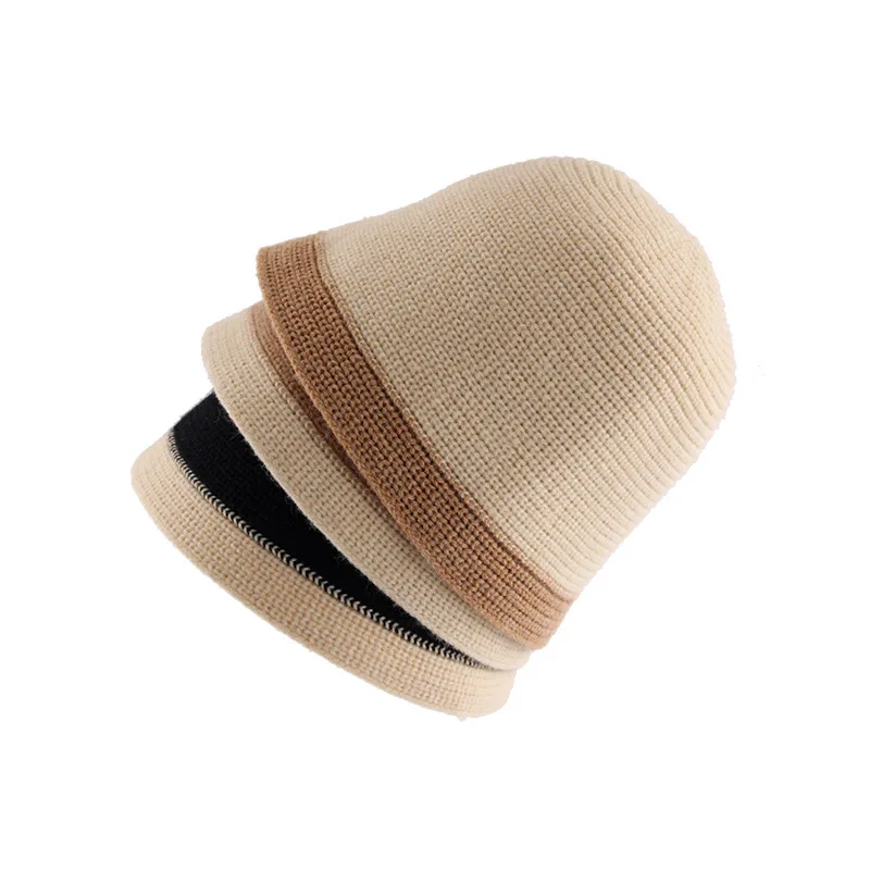 Autumn and Winter Women's Warm Cashmere Bucket Hat Literary Color Matching Knitted Hat Simple Fisherman Hat Panama Hat
Autumn and Winter Women's Warm Cashmere Bucket Hat Literary Color Matching Knitted Hat Simple Fisherman Hat Panama Hat