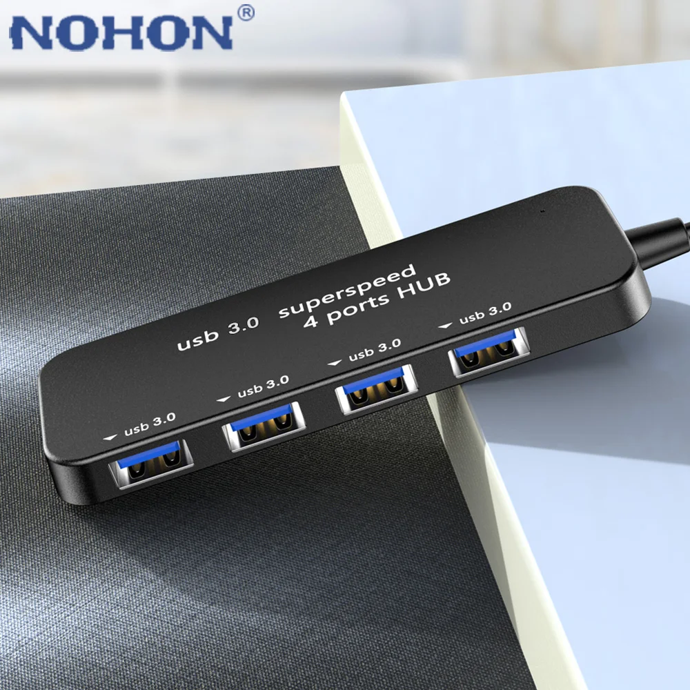 Универсальный концентратор 4 порта Мульти USB 3 0 высокоскоростной ультра тонкий