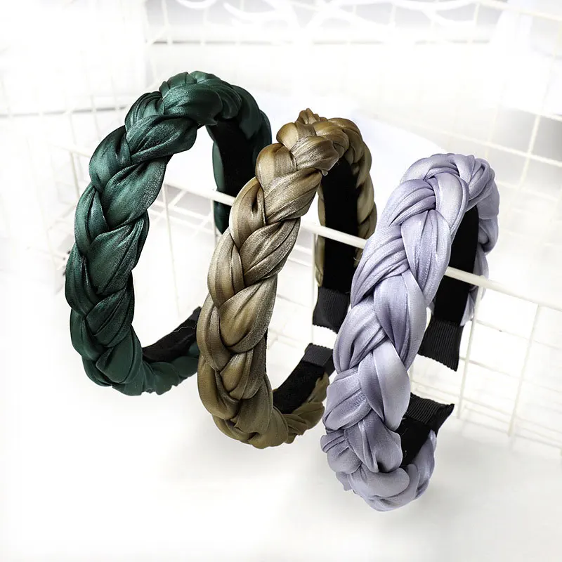 Charm Women Headband Hot Braided Headband Solid Color Satin Sponge Fashion Hair Accessories Trendy Headwear Wide Hair Hoop
Charm Women Headband Hot Braided Headband Solid Color Satin Sponge Fashion Hair Accessories Trendy Headwear Wide Hair Hoop