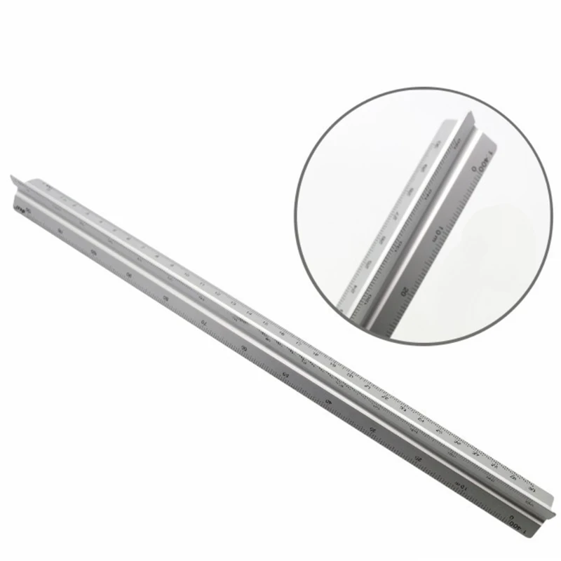 1XCB Triangular Aluminum Architectural Scale Ruler Engineering Metal Ruler with 6 in1 Multifunctional Pen for Drafting
1XCB Triangular Aluminum Architectural Scale Ruler Engineering Metal Ruler with 6 in1 Multifunctional Pen for Drafting