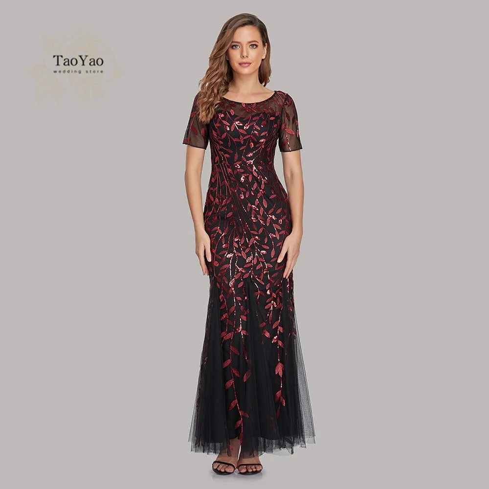 Elegant Evening Dresses 2021 O Neck Short Sleeves Vestidos De Cóctel Long Prom Gowns for Women Party Night Ball Gown 
Elegant Evening Dresses 2021 O Neck Short Sleeves Vestidos De Cóctel Long Prom Gowns for Women Party Night Ball Gown