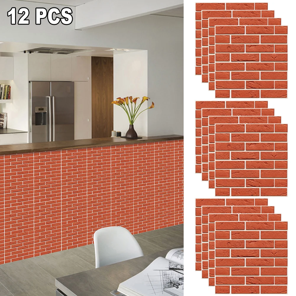 12pcs 3D Wall Tile Stickers Kitchen Bathroom Self-adhesive Decor Waterproof Decor Stickers(30x30cm/12" x 12")(Red Brick Pattern)
12pcs 3D Wall Tile Stickers Kitchen Bathroom Self-adhesive Decor Waterproof Decor Stickers(30x30cm/12" x 12")(Red Brick Pattern)