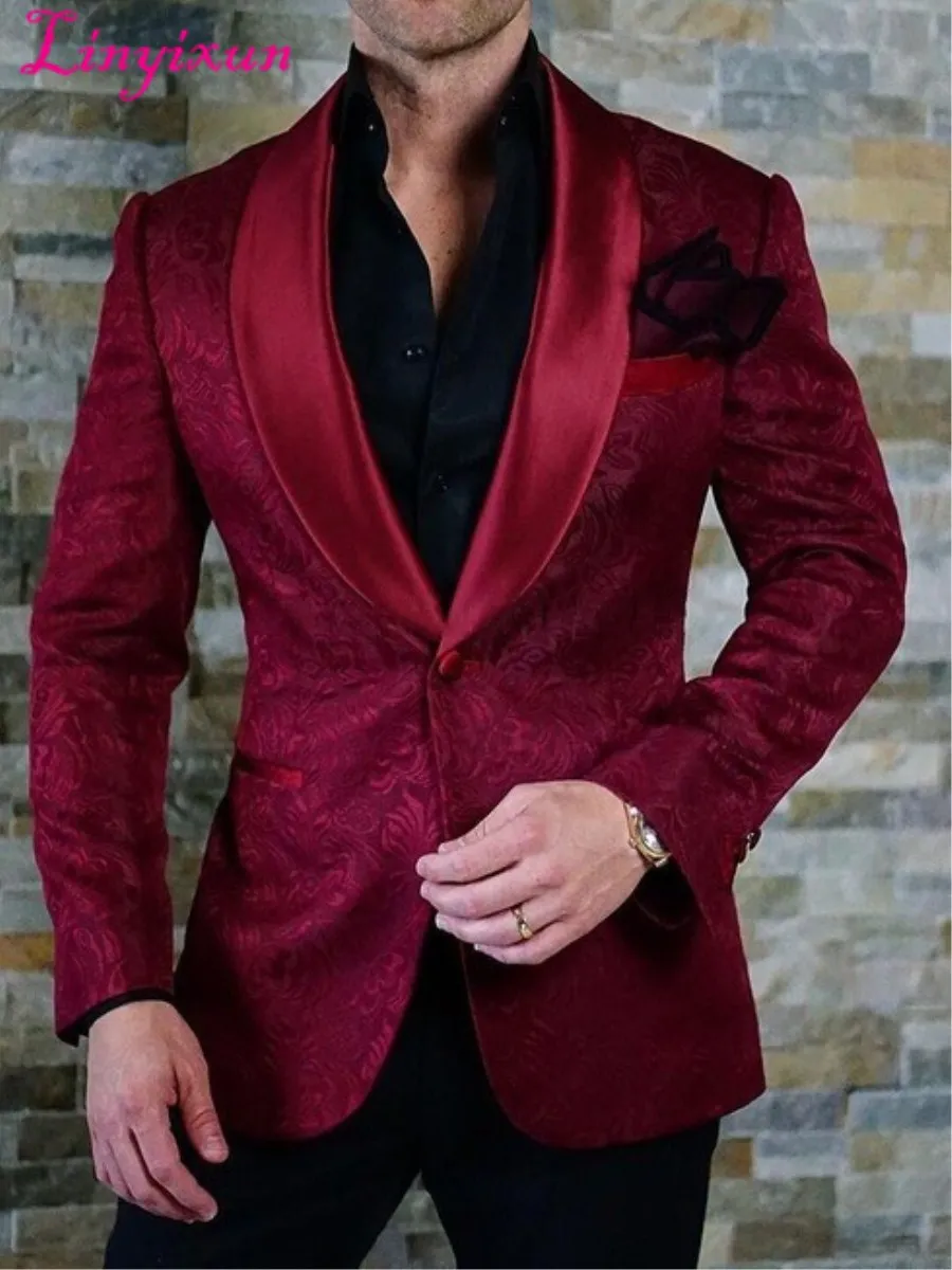 Linyixun Latest Coat Pant Designs 2021Costume Homme Burgundy Tuxedo Jacket Black Pant Slim Fit Wedding Suits For Men Groomsman
Linyixun Latest Coat Pant Designs 2021Costume Homme Burgundy Tuxedo Jacket Black Pant Slim Fit Wedding Suits For Men Groomsman