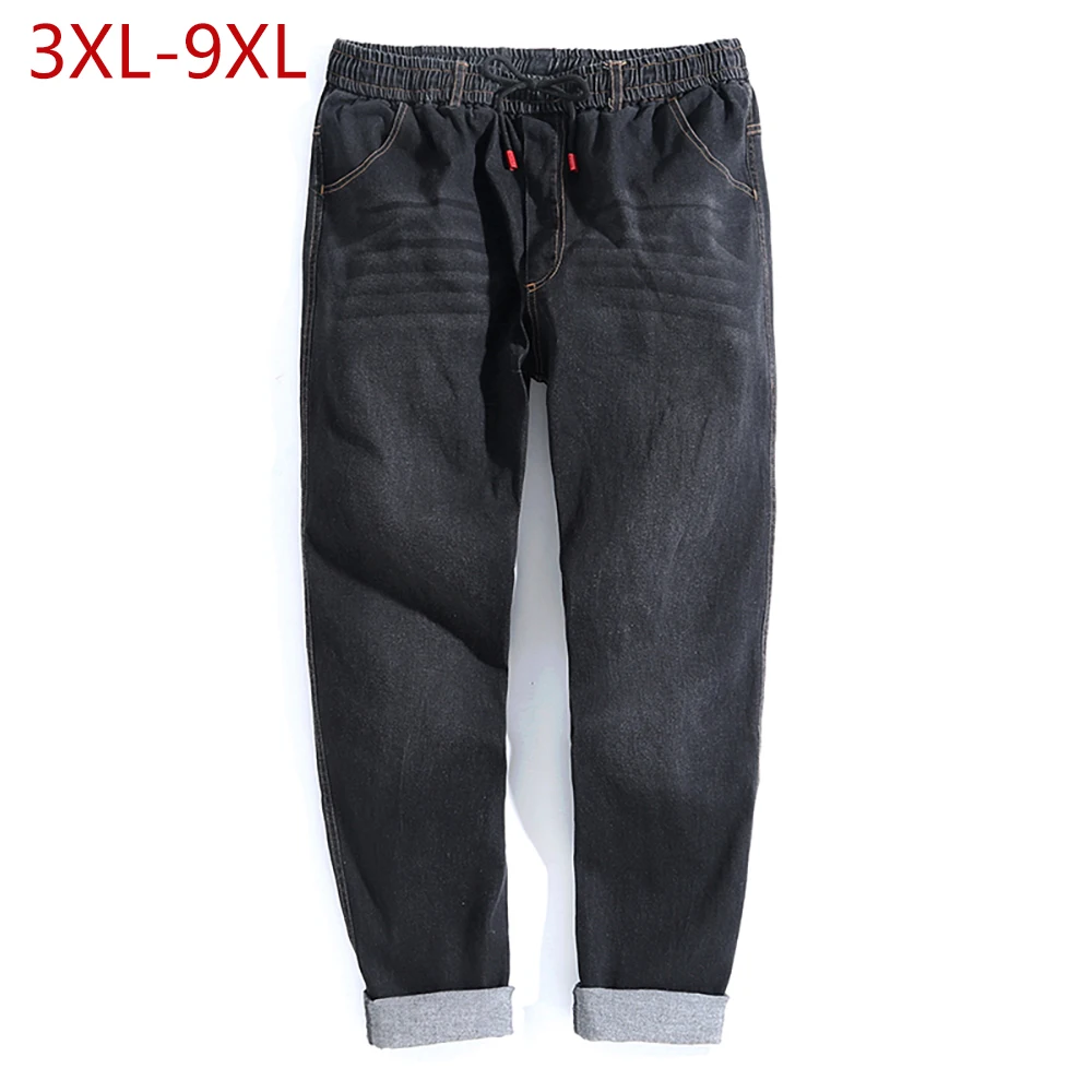 Джинсы мужские 3XL-9XL, черные, эластичные, свободные, размера плюс, мешковатые, с карманами на молнии, Стрейчевые мужские джинсы
Джинсы мужские 3XL-9XL, черные, эластичные, свободные, размера плюс, мешковатые, с карманами на молнии, Стрейчевые мужские джинсы