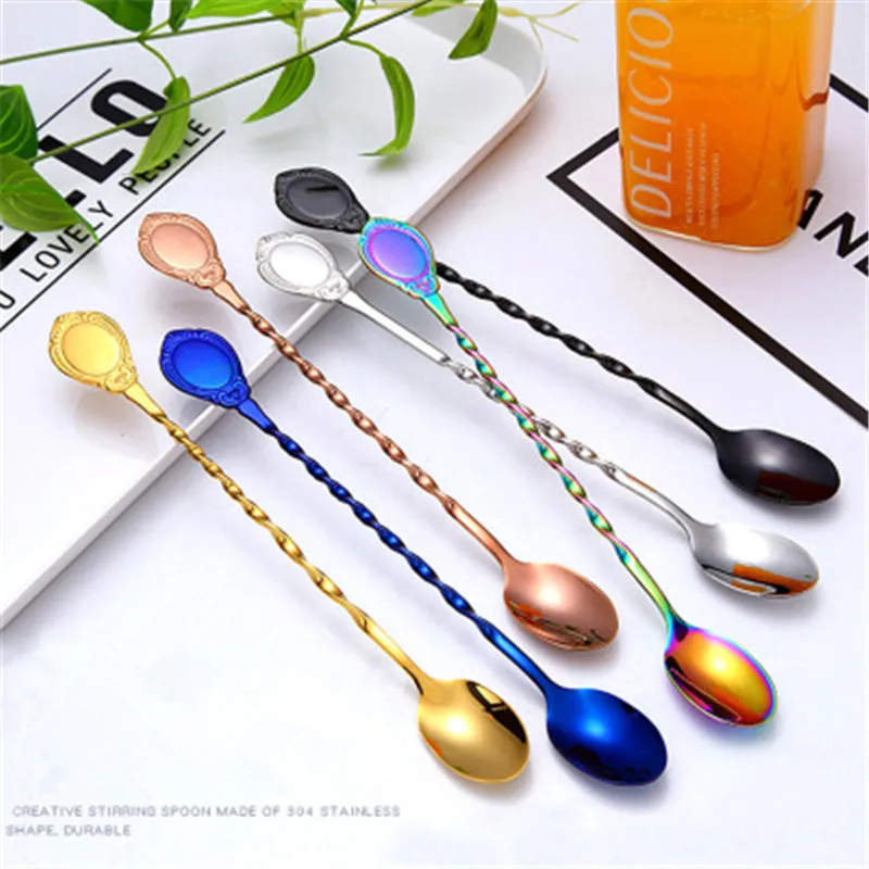 Long Handled Coffee Teaspoons Stirring Spoon Stainless Steel Ice Cream Spoon Bar Drink Cocktail Mixing Spoon
Long Handled Coffee Teaspoons Stirring Spoon Stainless Steel Ice Cream Spoon Bar Drink Cocktail Mixing Spoon
