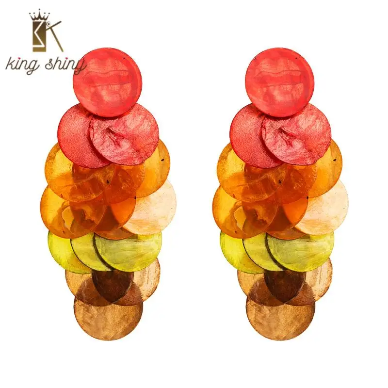 Za Brand Round Enameled Shell Statement Earring for Woman Elegant Multi Layers Colorful Shell Dangle Earring Woman Party Jewelry
Za Brand Round Enameled Shell Statement Earring for Woman Elegant Multi Layers Colorful Shell Dangle Earring Woman Party Jewelry