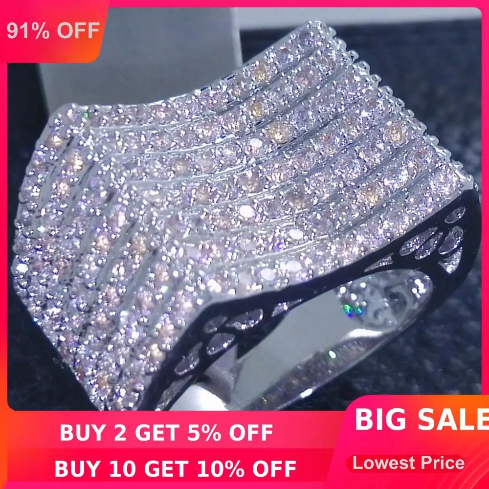 choucong Brand Jewelry 10KT White Gold Filled 156 Pcs Stone 5A Zircon stone Band Wedding Ring Sz 5-11 Free shipping
choucong Brand Jewelry 10KT White Gold Filled 156 Pcs Stone 5A Zircon stone Band Wedding Ring Sz 5-11 Free shipping