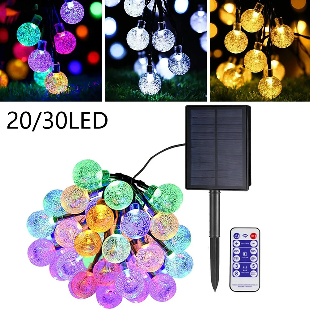 20/30 LEDS Crystal Ball Solar Powered String Light 7M/8M Solar Lamp Power LED String Fairy Lights Garden Path Yard Decor Lamp
20/30 LEDS Crystal Ball Solar Powered String Light 7M/8M Solar Lamp Power LED String Fairy Lights Garden Path Yard Decor Lamp