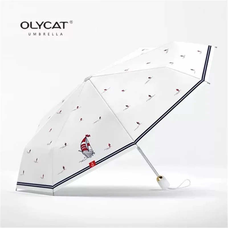 OLYCAT Automatic Umbrella Rain Women's Anchor Style Anti-Ultraviolet Three Fold Two Colors Can Be Selected Windproof Umbrella 
OLYCAT Automatic Umbrella Rain Women's Anchor Style Anti-Ultraviolet Three Fold Two Colors Can Be Selected Windproof Umbrella