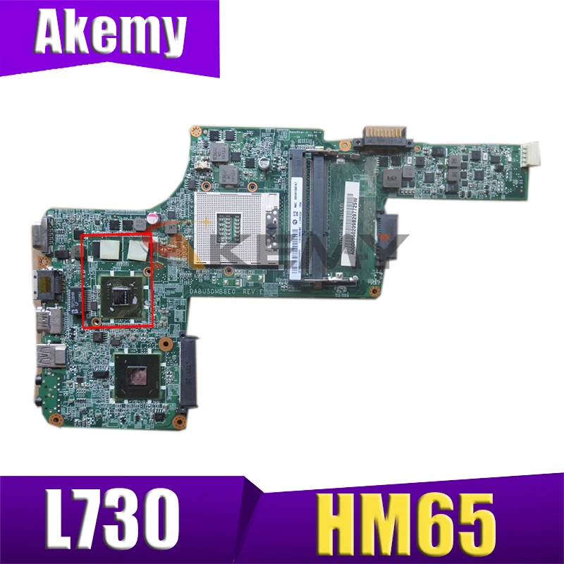 Материнская плата AKEMY DA0BU5DMB8E0 REV E A000095810 для ноутбука toshiba satellite L730, HM65 graphics DDR3
Материнская плата AKEMY DA0BU5DMB8E0 REV E A000095810 для ноутбука toshiba satellite L730, HM65 graphics DDR3