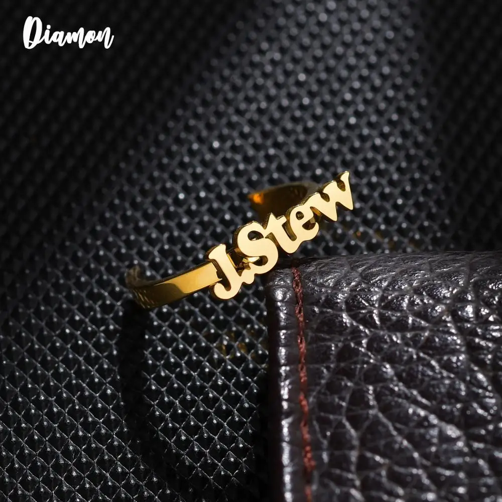 Diamon Customized Fashion Stainless Steel Name Open Ring Gold Personalized Letter Pendant Nameplate Jewelry Gift For Lovers
Diamon Customized Fashion Stainless Steel Name Open Ring Gold Personalized Letter Pendant Nameplate Jewelry Gift For Lovers