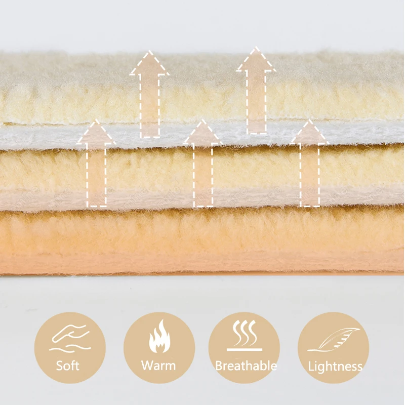 Demine Natural Sheepskin Insoles Winter Thicker Pads Warm Insoles Breathable Snow Boots Fur Insoles Unisex
Demine Natural Sheepskin Insoles Winter Thicker Pads Warm Insoles Breathable Snow Boots Fur Insoles Unisex